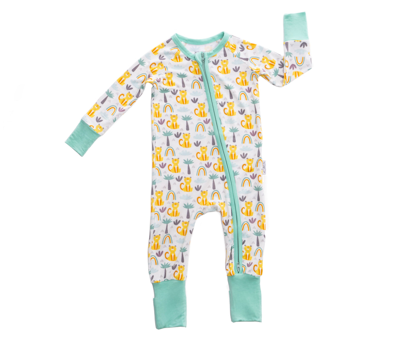 Rainbow Safari Zipper Romper