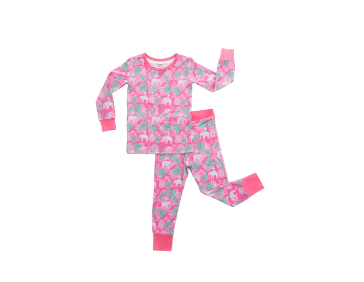 Tropical Elephant Dreams Two Piece Pajamas