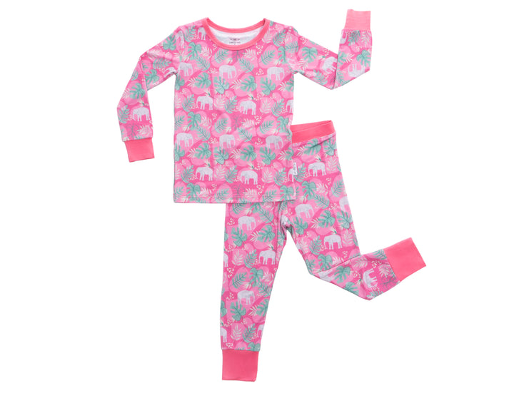 Tropical Elephant Dreams Two Piece Pajamas